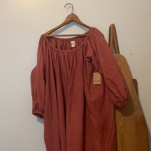 Rudy Jude adult gather dress in plum small